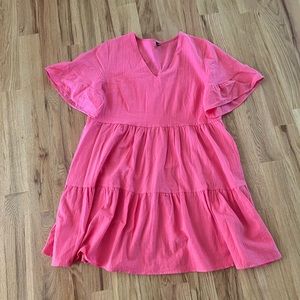 Pink Ruffle Summer Dress